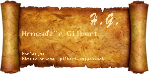 Hrncsár Gilbert névjegykártya